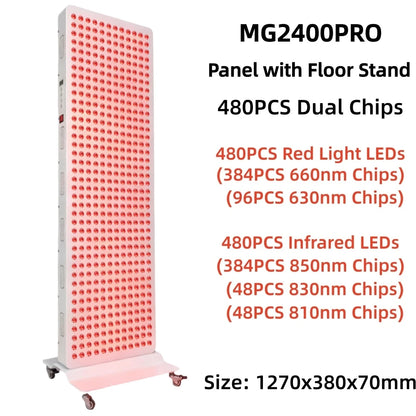 Dual Chip Red Light Therapy Panel Lamp 630Nm 660Nm near Infrared Therapy Light 810Nm 830Nm 850Nm LED Beauty Devices Face Body