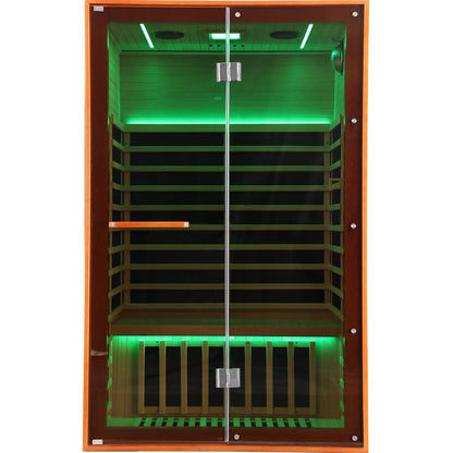 Two-Person Far Infrared Sauna – Canadian Hemlock with 7 Carbon Heating Panels