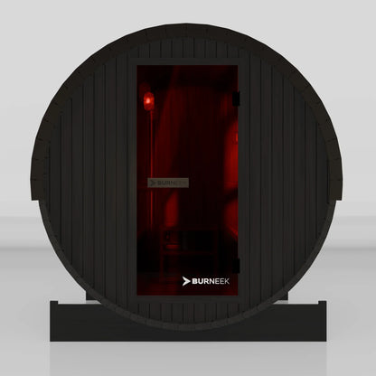 Burneek® Basalt: 2-Person Outdoor Barrel Sauna