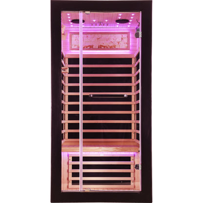Single-Person Far Infrared Sauna – Hemlock Cabin with Starlight Ceiling