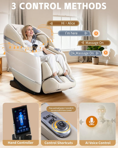 4D Massage Chair Full Body Zero Gravity Recliner,36 Airbags