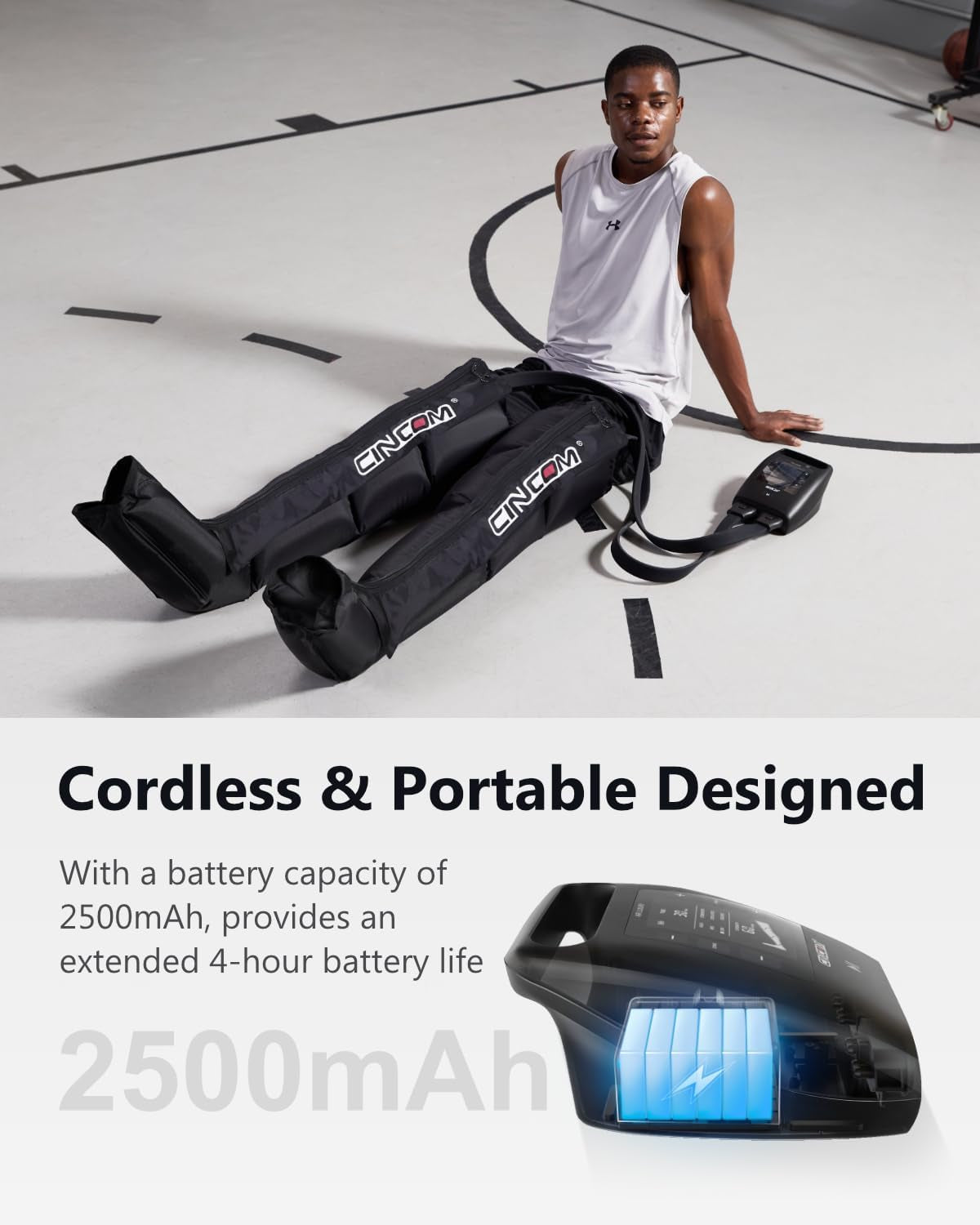 Cordless Leg Recovery Compression System, Medium