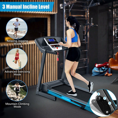 Goplus 2.25 HP Folding Treadmill – Compact Walking and Jogging Machine with 12 Programs