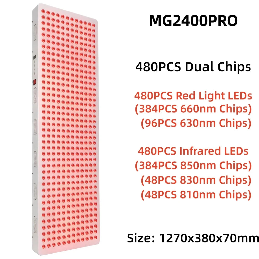 Dual Chip Red Light Therapy Panel Lamp 630Nm 660Nm near Infrared Therapy Light 810Nm 830Nm 850Nm LED Beauty Devices Face Body