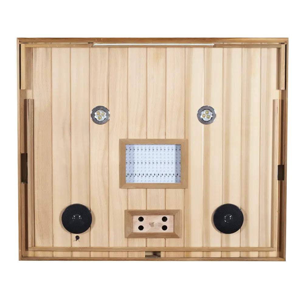Wizzisauna SR02 2-Person Red Cedar Far Infrared Sauna with 6 Carbon Heaters