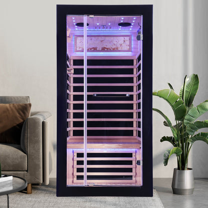 Single-Person Far Infrared Sauna – Hemlock Cabin with Starlight Ceiling