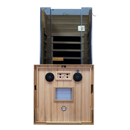 Wizzisauna SR01 1-Person Red Cedar Far Infrared Sauna with 6 Carbon Heaters