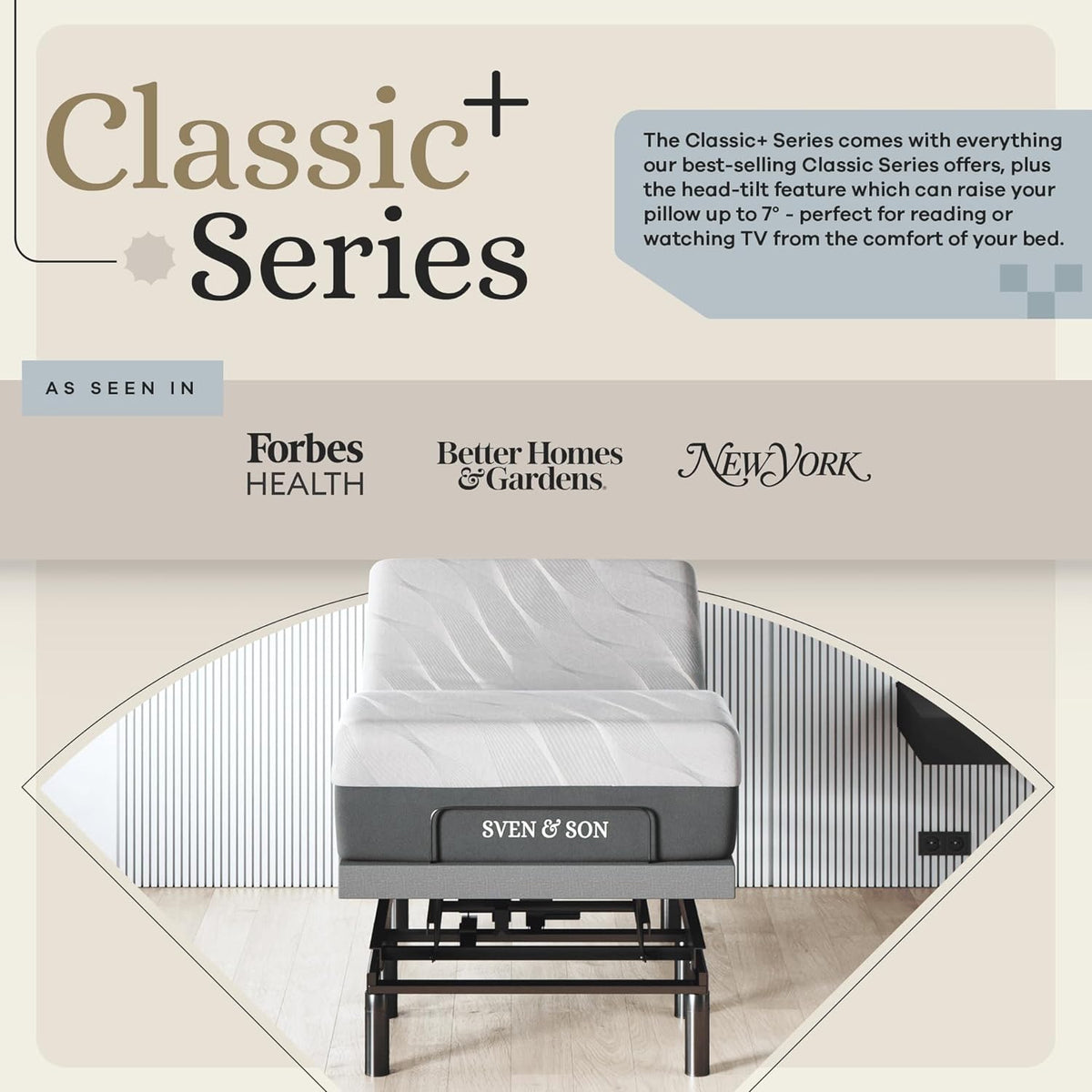 Sven & Son Harmony Adjustable Bed Base, Head and Foot Lift, Massage, Under-Bed Lights, USB, Gel Memory, Zero Gravity Smart Frame - Twin XL + 12 Inch Memory Foam Matt (Medium)