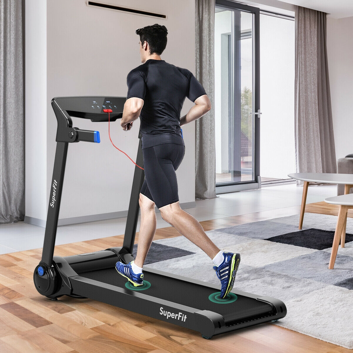 Costway SuperFit 3 HP Folding Treadmill with Bluetooth Speaker