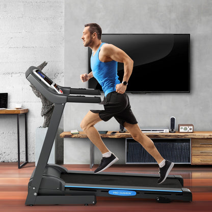 Goplus 2.25 HP Folding Treadmill – Compact Walking and Jogging Machine with 12 Programs