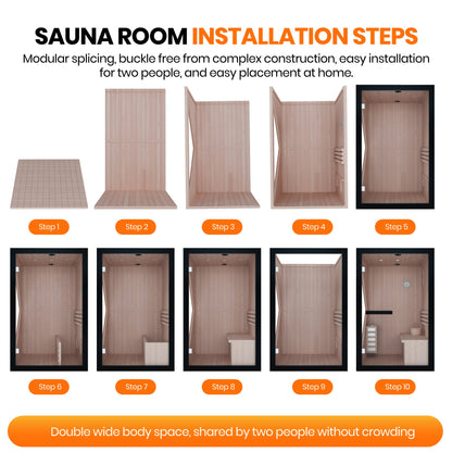 3000W African Oguman Double Traditional Indoor Stove Sauna Room