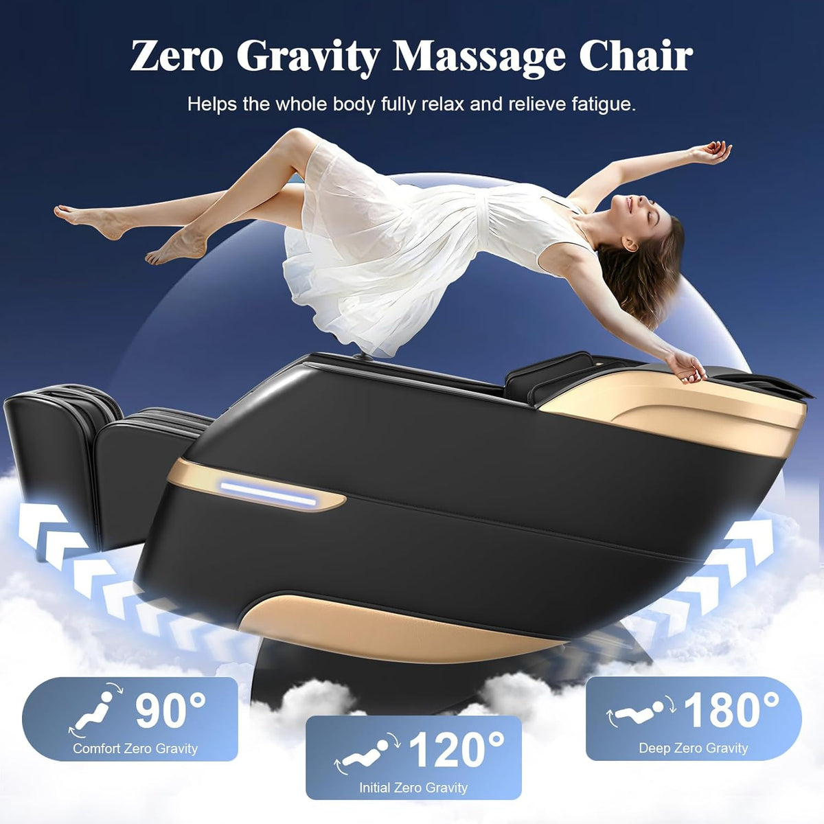 4D Massage Chair Full Body Zero Gravity Recliner Sl-Track Body Scan
