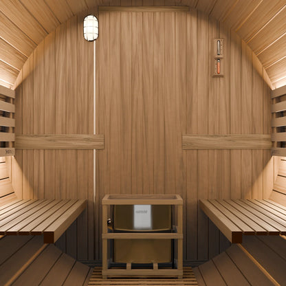 Burneek® Basalt: 2-Person Outdoor Barrel Sauna
