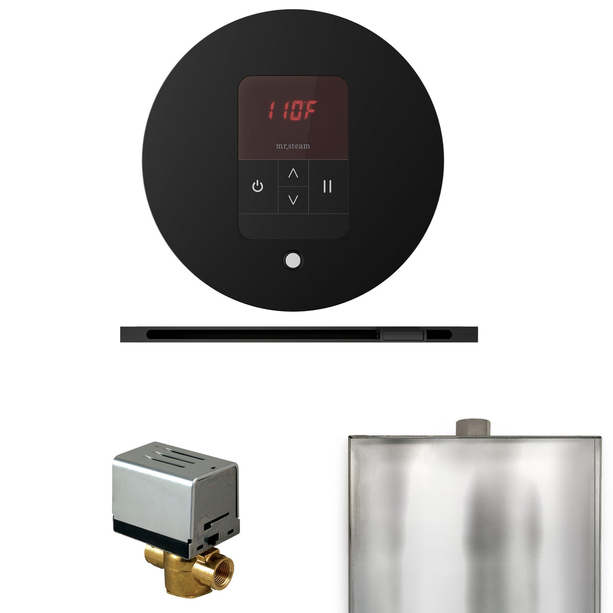 Mr. Steam Basic Butler Steam Shower Control Package with iTempo Control and Linear Steamhead