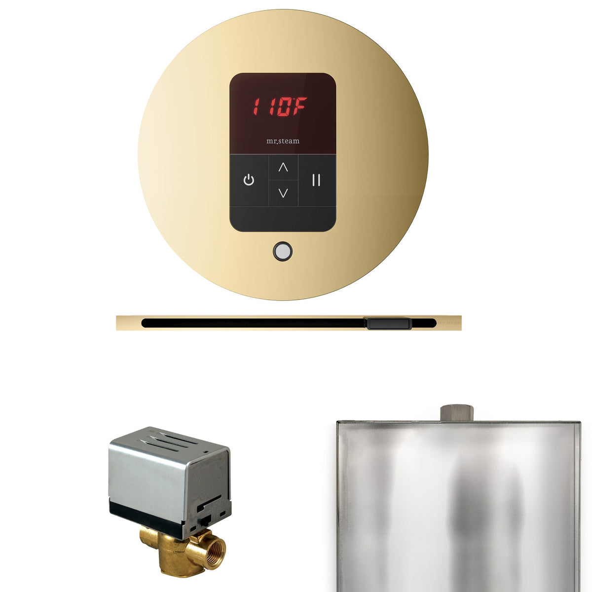 Mr. Steam Basic Butler Steam Shower Control Package with iTempo Control and Linear Steamhead