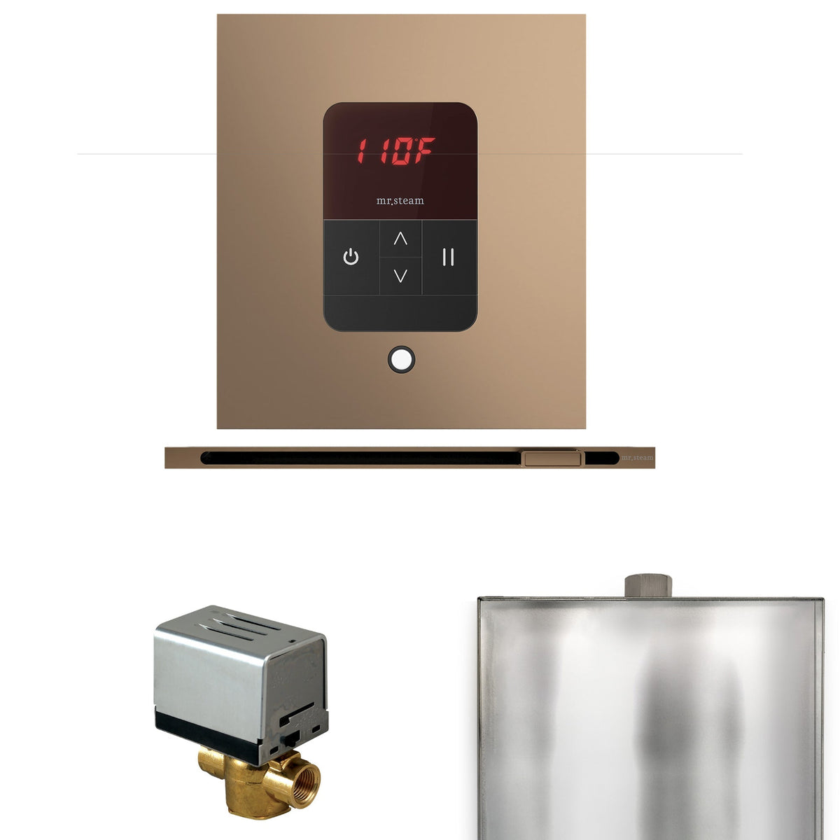 Mr. Steam Basic Butler Steam Shower Control Package with iTempo Control and Linear Steamhead