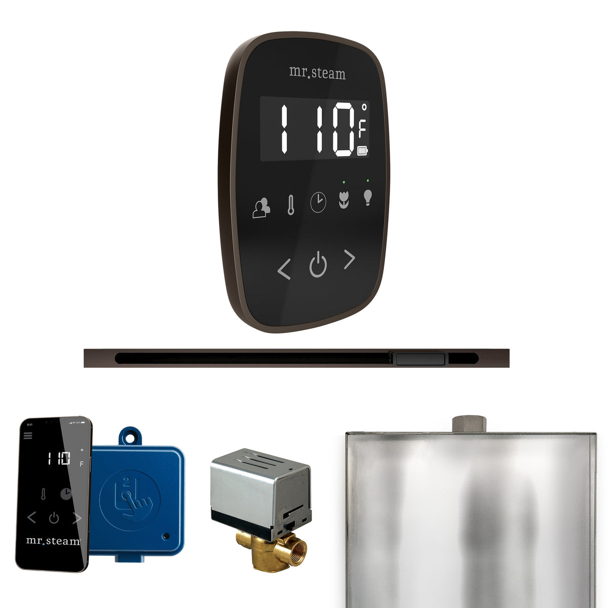 Mr. Steam ButlerFlex Steam Shower Control Package with TempoFlex Control and Linear Steamhead