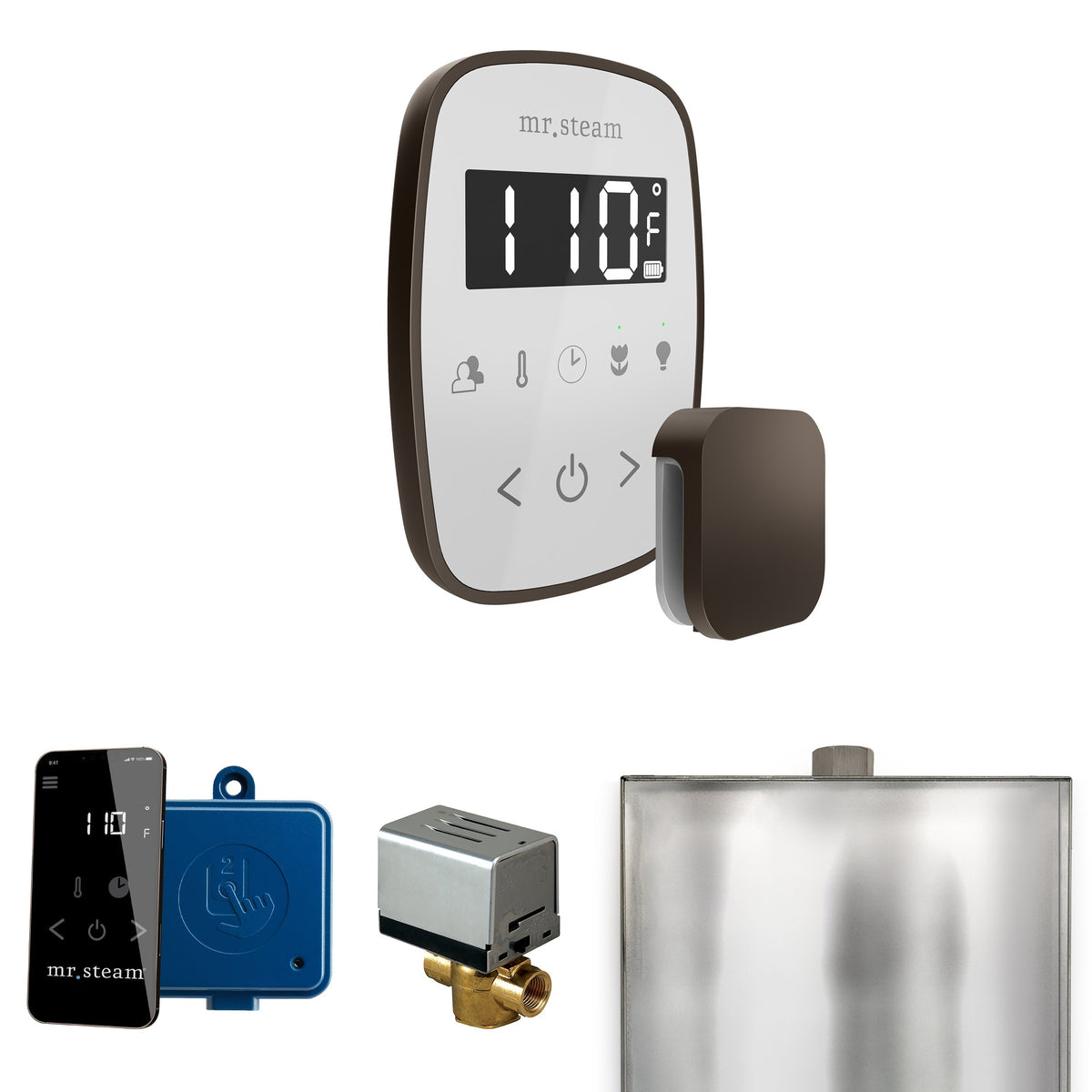 Mr. Steam ButlerFlex Steam Shower Control Package with TempoFlex Control and Steamhead