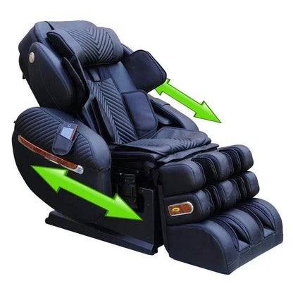 Luraco iRobotics 9 Max Plus Special Edition Massage Chair, Made in USA, with Dual 3D Rollers, Split L-Track, 100 Air Cells, Powered Armrests, and Full Leather
