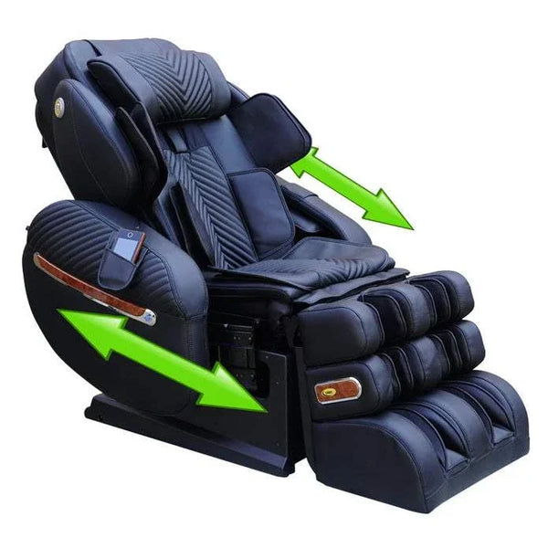 Luraco iRobotics 9 Max Plus Special Edition Massage Chair, Made in USA, with Dual 3D Rollers, Split L-Track, 100 Air Cells, Powered Armrests, and Full Leather