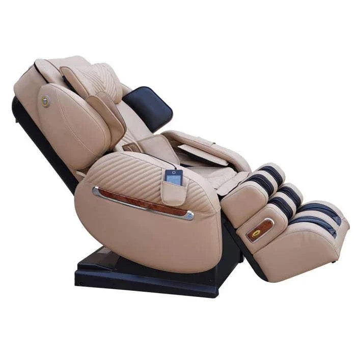Luraco iRobotics 9 Max Plus Special Edition Massage Chair, Made in USA, with Dual 3D Rollers, Split L-Track, 100 Air Cells, Powered Armrests, and Full Leather