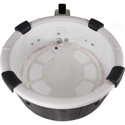 MSpa Denver Frame Series Rigid Hot Tub – 6 Person, 256 Gallon, 130 Air Jets Plus Hydro Jets, OLED Touchscreen and LED Lighting (F-DE066W)