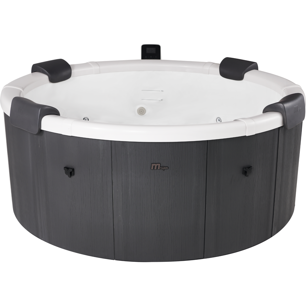 MSpa Denver Frame Series Rigid Hot Tub – 6 Person, 256 Gallon, 130 Air Jets Plus Hydro Jets, OLED Touchscreen and LED Lighting (F-DE066W)