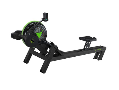 Dynamic Fluid Fitness M550 Commercial Water Rowing Machine, 10-Level Side-Mounted Twin Tank, Bluetooth Monitor, Elevated Seat, 330 lb Capacity