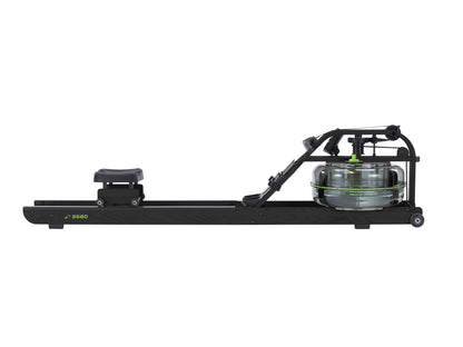 Dynamic Fluid Fitness S680 Timber Water Rowing Machine, American Ash Frame, 5-Level Twin Tank Fluid Resistance, Bluetooth Monitor, Belt Drive, 330 lb