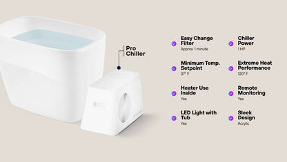 Plunge Pod — Upright Cold Plunge Tub, 37 °F, Standard or Pro Chiller