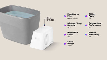Plunge Pod — Upright Cold Plunge Tub, 37 °F, Standard or Pro Chiller