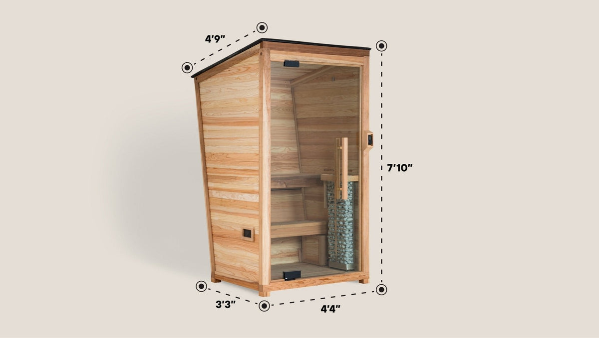 Plunge Sauna Mini — 2-Person Traditional Cedar Sauna