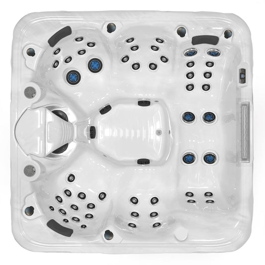 Buenospa Hollywood Spa 5-Person Hot Tub – 51 Jets, Gecko Colour Touchscreen, Built-In Audio and Lighting Waterfall (WM00840)