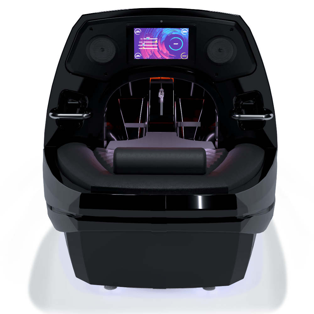 InfraStar Bike — Upright Infrared Vacuum Cycling Capsule, Vacuum + Infrared + Cryo
