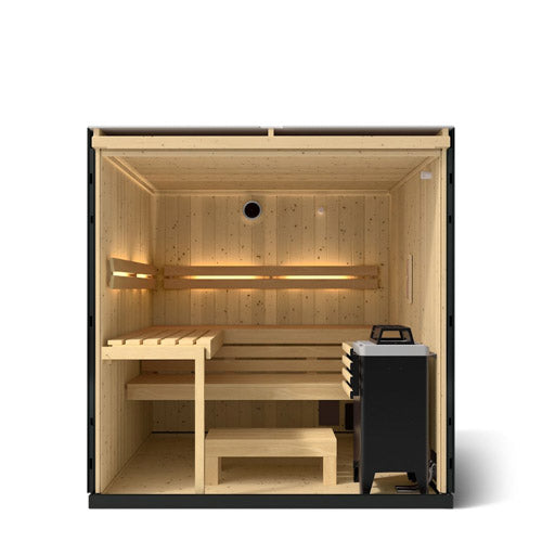 Title: KOHLER C1 Traditional Indoor Sauna — 2, 3 or 5 Person, Graphite Grey, Floor Optional