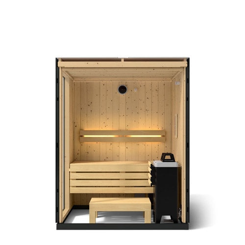 Title: KOHLER C1 Traditional Indoor Sauna — 2, 3 or 5 Person, Graphite Grey, Floor Optional