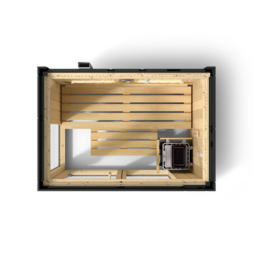 Title: KOHLER C1 Traditional Indoor Sauna — 2, 3 or 5 Person, Graphite Grey, Floor Optional