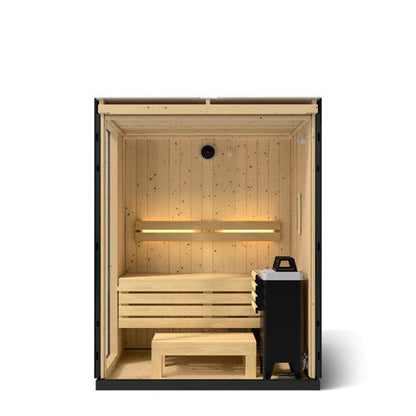 Title: KOHLER C1 Traditional Indoor Sauna — 2, 3 or 5 Person, Graphite Grey, Floor Optional