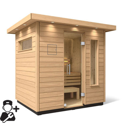 KOHLER C2 Traditional Outdoor Sauna, Douglas Fir — 3, 5 or 6 Person