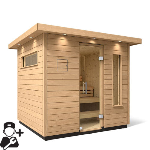 KOHLER C2 Traditional Outdoor Sauna, Douglas Fir — 3, 5 or 6 Person