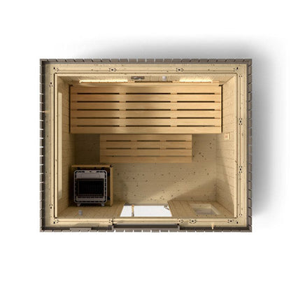 KOHLER C2 Traditional Outdoor Sauna, Weathered Grey Spruce — 3, 5 or 6 Person