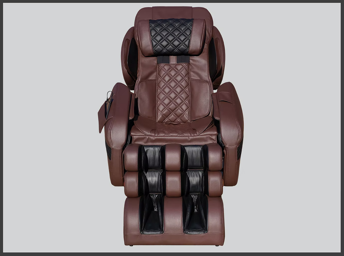 Luraco Model 3 Hybrid SL Massage Chair, Made in USA, with 3D Rollers, Split L-Track, 100 Air Cells, Full-Body Stretch, and Full Leather