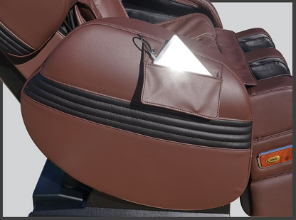 Luraco Model 3 Hybrid SL Massage Chair, Made in USA, with 3D Rollers, Split L-Track, 100 Air Cells, Full-Body Stretch, and Full Leather