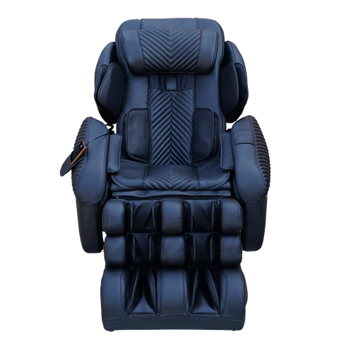 Luraco iRobotics 9 Max Plus Royal Edition Massage Chair, Made in USA, with 18K Gold Appointments, Dual 3D Rollers, Split L-Track, 100 Air Cells, and Full Leather