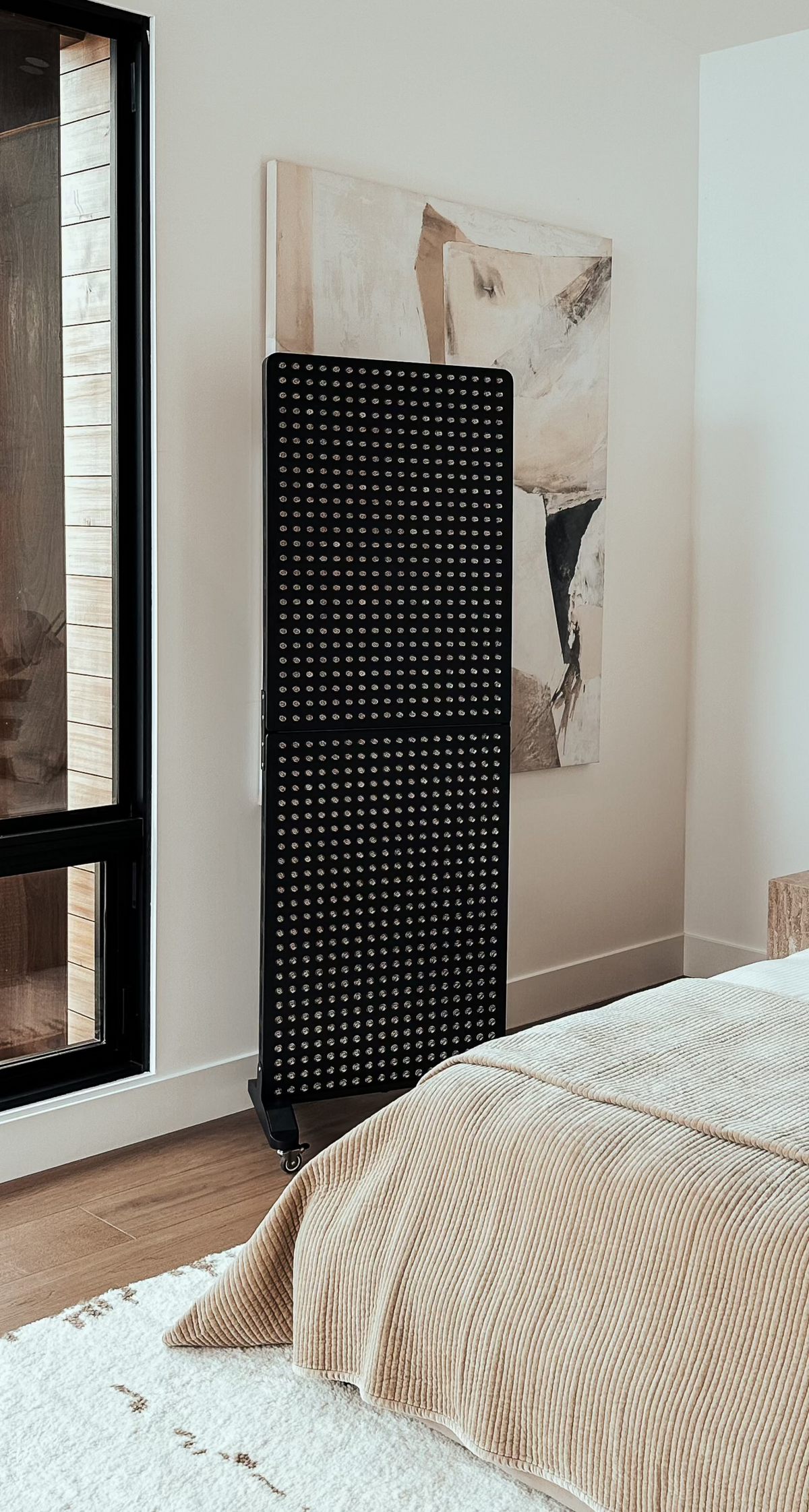 Renew Red Light The Max Panel, 7-Wavelength Red, Near-Infrared and Blue LED Panel, 900 x 5 W LEDs, 450–850 nm, 75 x 24 in. Full-Body Panel with Rolling Floor Stand, Touchscreen and Remote