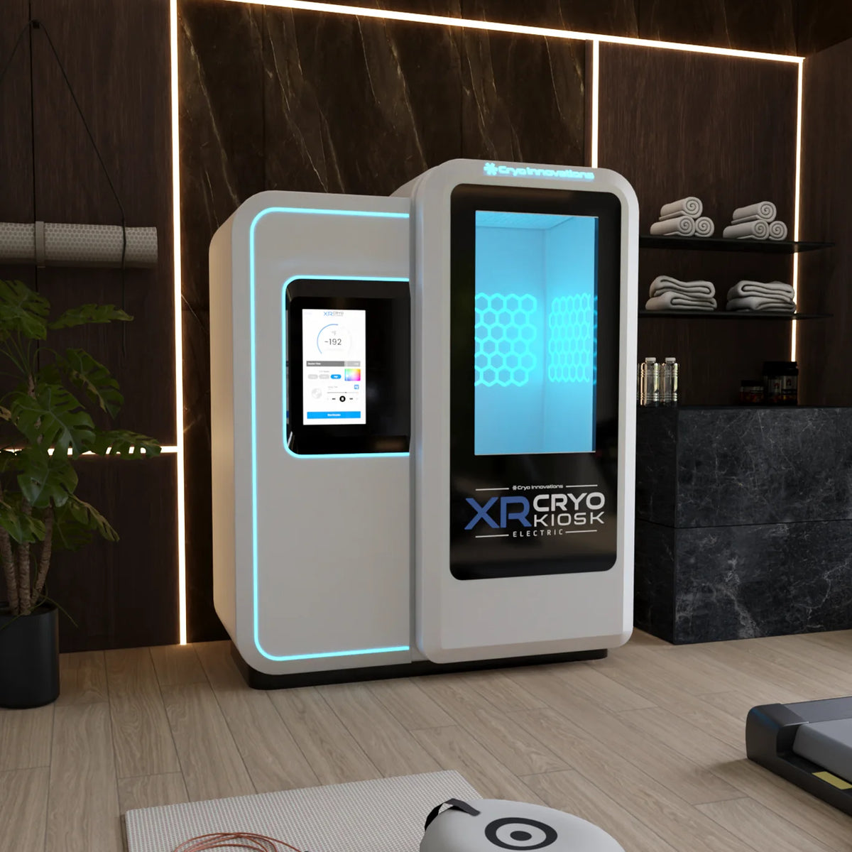 Cryo Innovations XR Cryo Kiosk — Autonomous Electric Cryotherapy Chamber, Nitrogen-Free