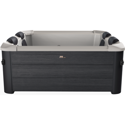 MSpa Oslo Frame Series Square Rigid Hot Tub – 6 Person, 304 Gallon, 140 Air Jets Plus Hydro Jets, UVC and Ozone (F-OS063W)