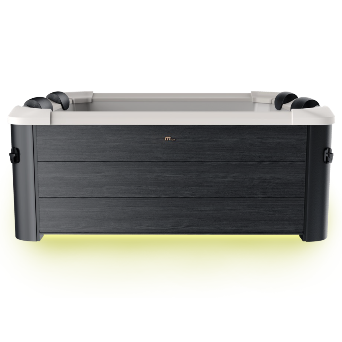 MSpa Oslo Frame Series Square Rigid Hot Tub – 6 Person, 304 Gallon, 140 Air Jets Plus Hydro Jets, UVC and Ozone (F-OS063W)