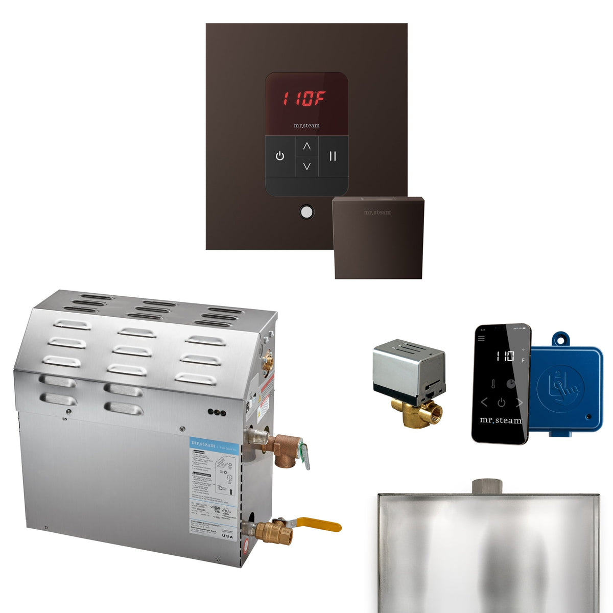 Mr. Steam MS Steam Shower Generator Package with iTempo Control and Accessories