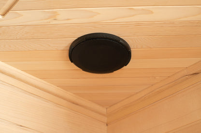 Blisspod Vienna 4-5 Person Corner Far Infrared Sauna with 12 Low-EMF Carbon Heaters, Canadian Hemlock